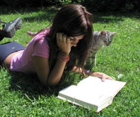 This photo of a middle school student studying with the help of "a friend" was taken by photographer Sanja Gjenero of Zagreb, Croatia.